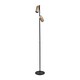 image 1 of Black and Rose Gold Metal LED Floor Lamp Black | Rose gold
