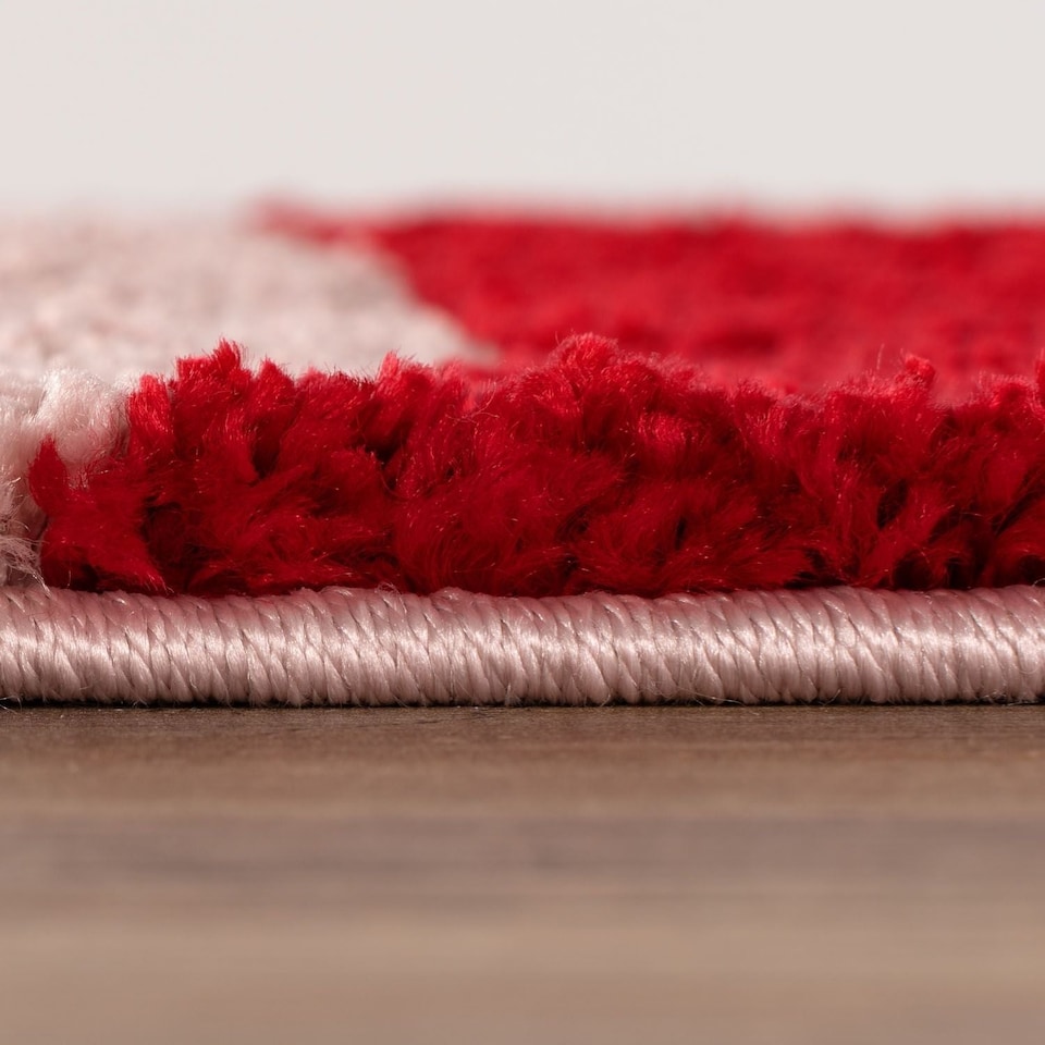 image 1 of The Rugs Joli Collection Chequered Soft and Dense Pile Living Room and Bedroom Floor Rug