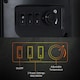 image 5 of HOMCOM Fireplace Electric Heater Stove w/ Thermostat Control Black Freestanding