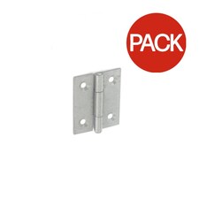 Securit Steel Butt Hinges (Pack of 2) - Silver - 100mm (UTST7487)