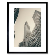 Lextrait Chrysler Building New York City 9x7" Black Framed Wall Art Print