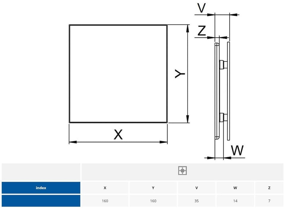 image 1 of 100mm Standard VERTICO Extractor Fan White ABS Front Panel Wall Ceiling Ventilation