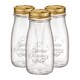 image 1 of Bormioli Rocco Quattro Stagioni Glass Bottles with Screw Top Lid - 400ml - Pack of 3 Clear | One Size