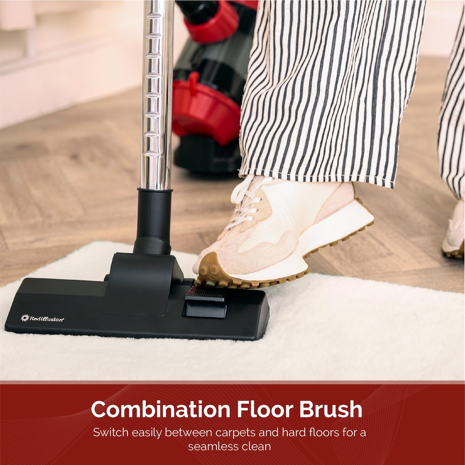 image 1 of Rediffusion Multi Cyclonic Bagless Vacuum Cleaner Red