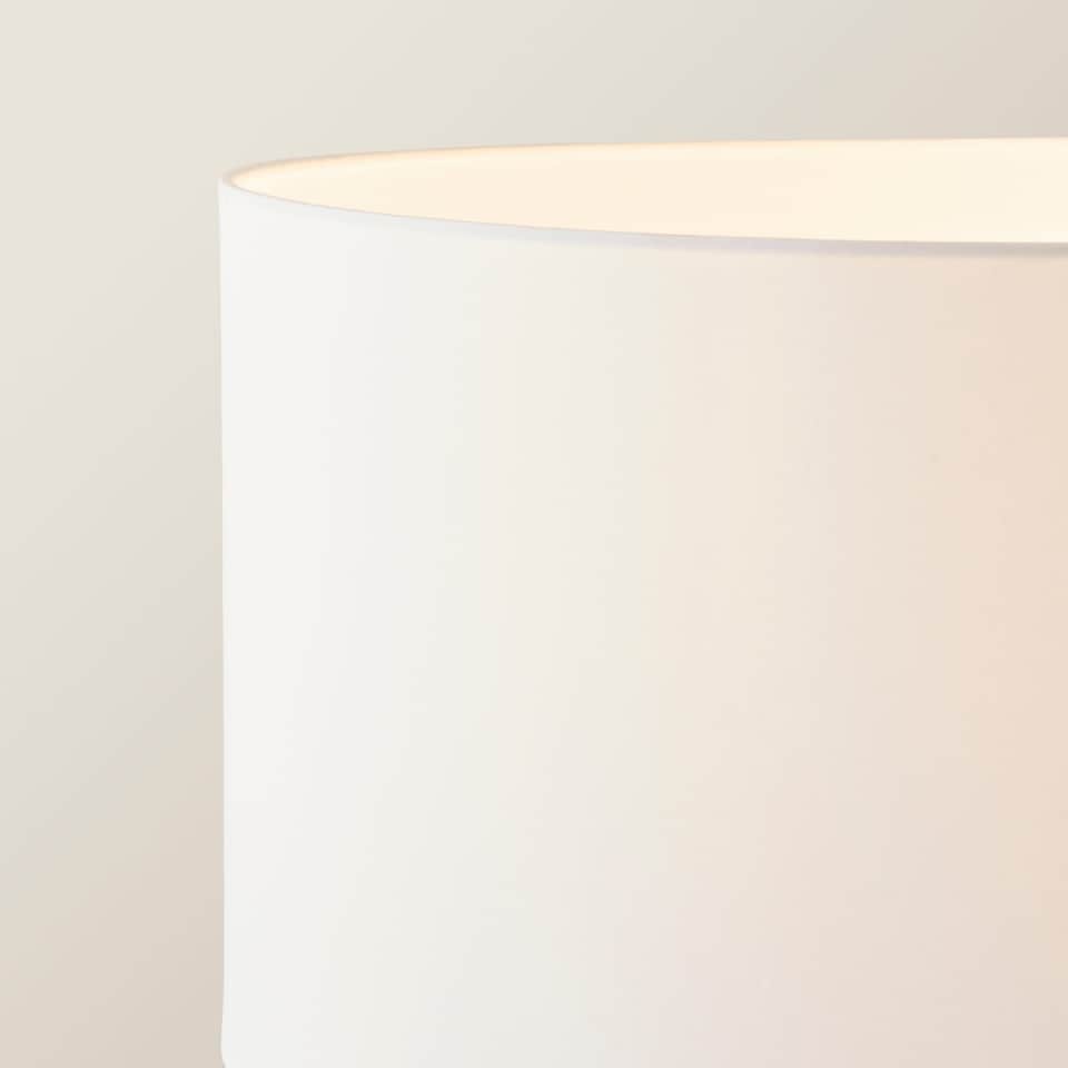 image 1 of ValueLights Camden Copper Tripod Floor Lamp with White Shade | White