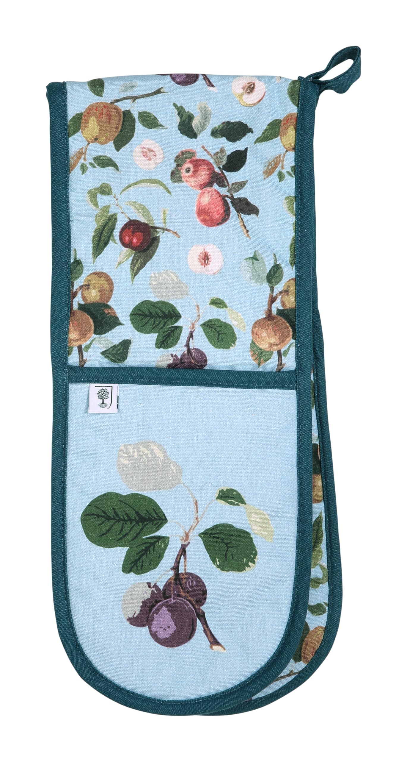 Hooker Fruit Organic Cotton Double Oven Gloves - Blue