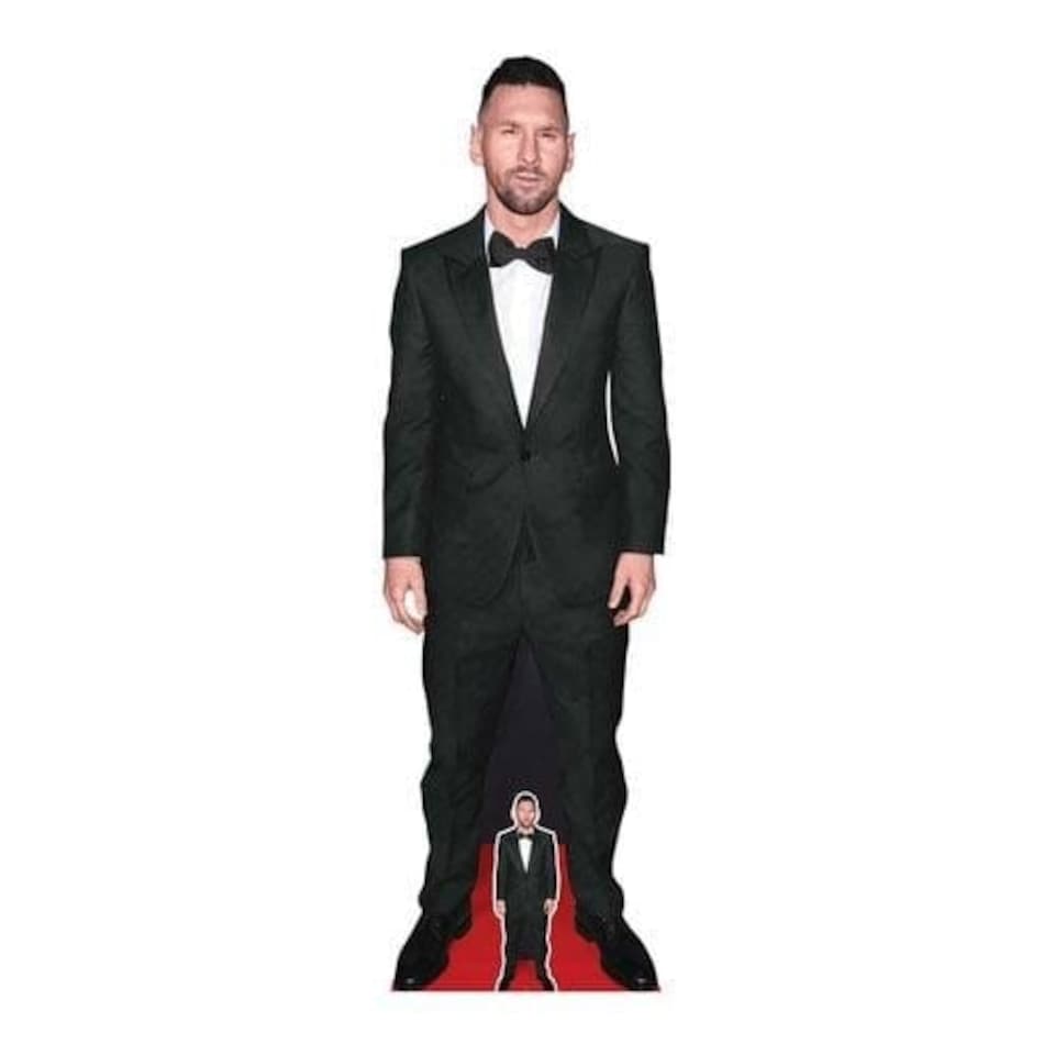 image 1 of Lionel Messi Black Suit Lifesize Cardboard Cutout 170cm