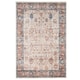 image 1 of KUKOON Blue Beige Traditional Floral Bordered Non Slip Washable Low Pile Rug 240cm x 330cm Multi