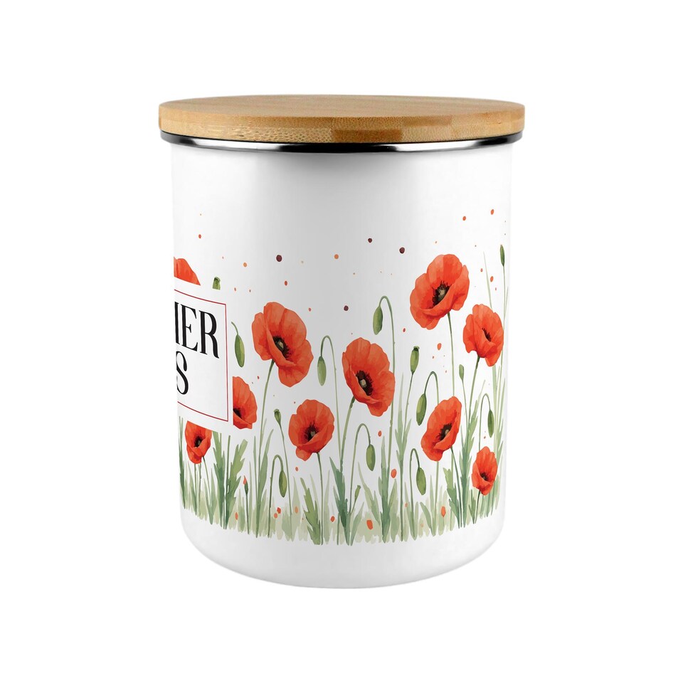 image 1 of Summer Poppies Dishwasher Tablets Storage Tin