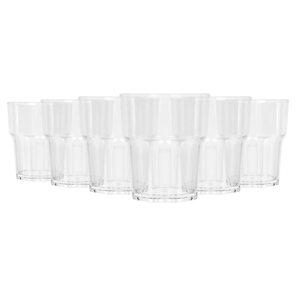 image 1 of Argon Tableware Reusable Plastic Tumblers - 260ml - Pack of 6 Clear