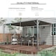 image 4 of Outsunny 4 x 3(m) Outdoor Louvered Metal Pergola with Retractable Roof, Grey