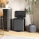 image 9 of HOMCOM Dual Kitchen Bin, 2 x 20L Double Bin for Recycling and Waste, Fingerprint-proof Pedal Bin with Soft-Close Lid, Removable Inner Buckets, Black | Black | 1