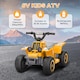 image 7 of AIYAPLAY 6V Electric Car for Kids, Battery Powered Kids ATV, Quad Bike with Forward Backward, LED Headlights, for Ages 18-36 Months, Yellow
