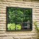 image 2 of Square Black Window Pane Mirror Black