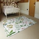 image 3 of Watercolour Leaves & Flowers (Rug) Green | Medium: 80x150cm