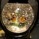 image 5 of 27cm Snowtime Christmas Water Spinner Antique Effect Lantern 2 Robins Scene  Dual Powered