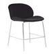 image 1 of Tamzin Black Velvet Chrome Finish Bar Chair Black