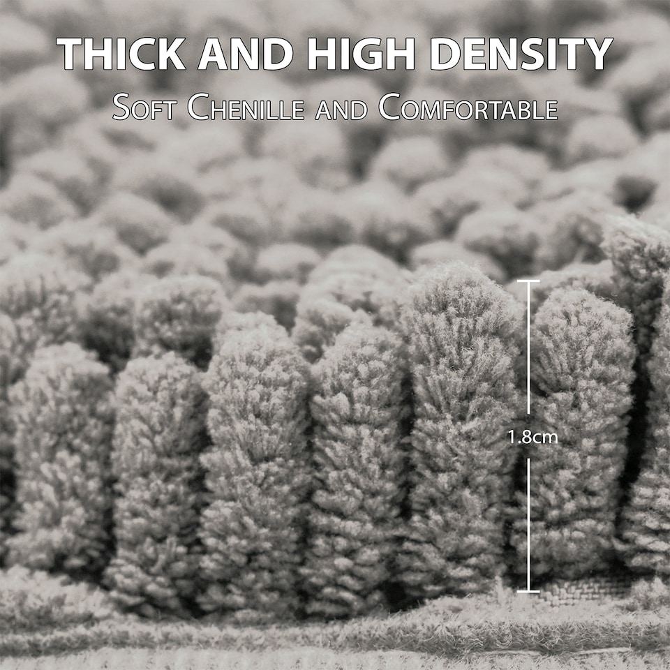 image 1 of Non Slip Bath Mat Water Absorbent Shower Mats Machine Washable Bathroom Rug, Grey | Grey