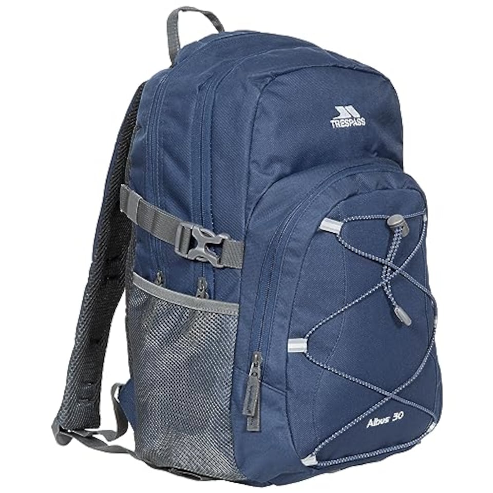 image 1 of Trespass Mens Backpack Albus - Perfect Rucksack For School Hiking Camping Or Work, 30 Litre With Padded Straps, Multi Function With Internal Pockets