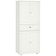 image 1 of HOMCOM Tall Kitchen Storage Cabinet Cupboard w/ Drawer for Dining Room White
