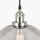 image 7 of Antique Silver Metal and Smoked Glass Dome Pendant Grey | W30xD30xH120cm