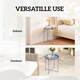 image 6 of Outsunny 46cm Round Garden Table Side Table with Removable Tray | Grey | Blue Grey | 46 x 46 x 53 cm