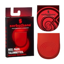 Sorbothane Heel Pads, Red - Size 9-13 UK, Shock-Absorbing Pair with Antibacterial Top Sheet | Red | RED | 9-13 UK | 2