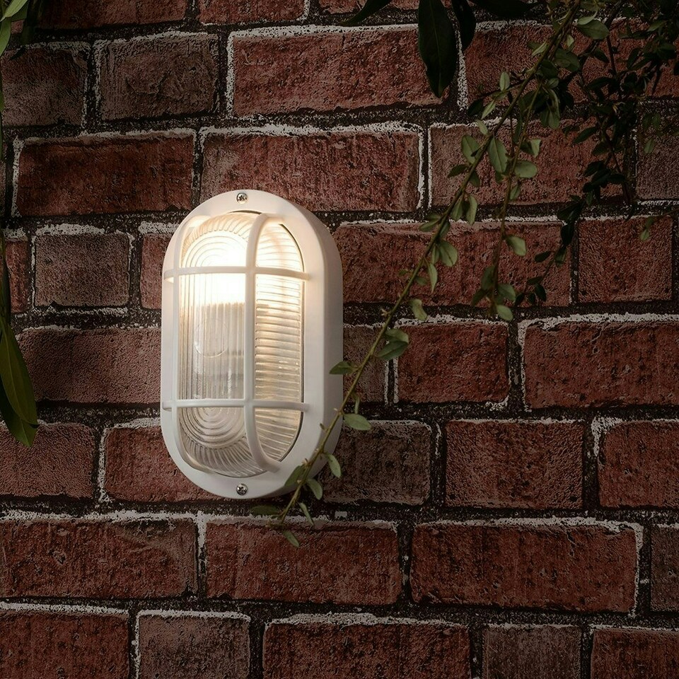 image 1 of ValueLights Modern White IP44 Rated Outdoor Garden Security Bulkhead Wall Light