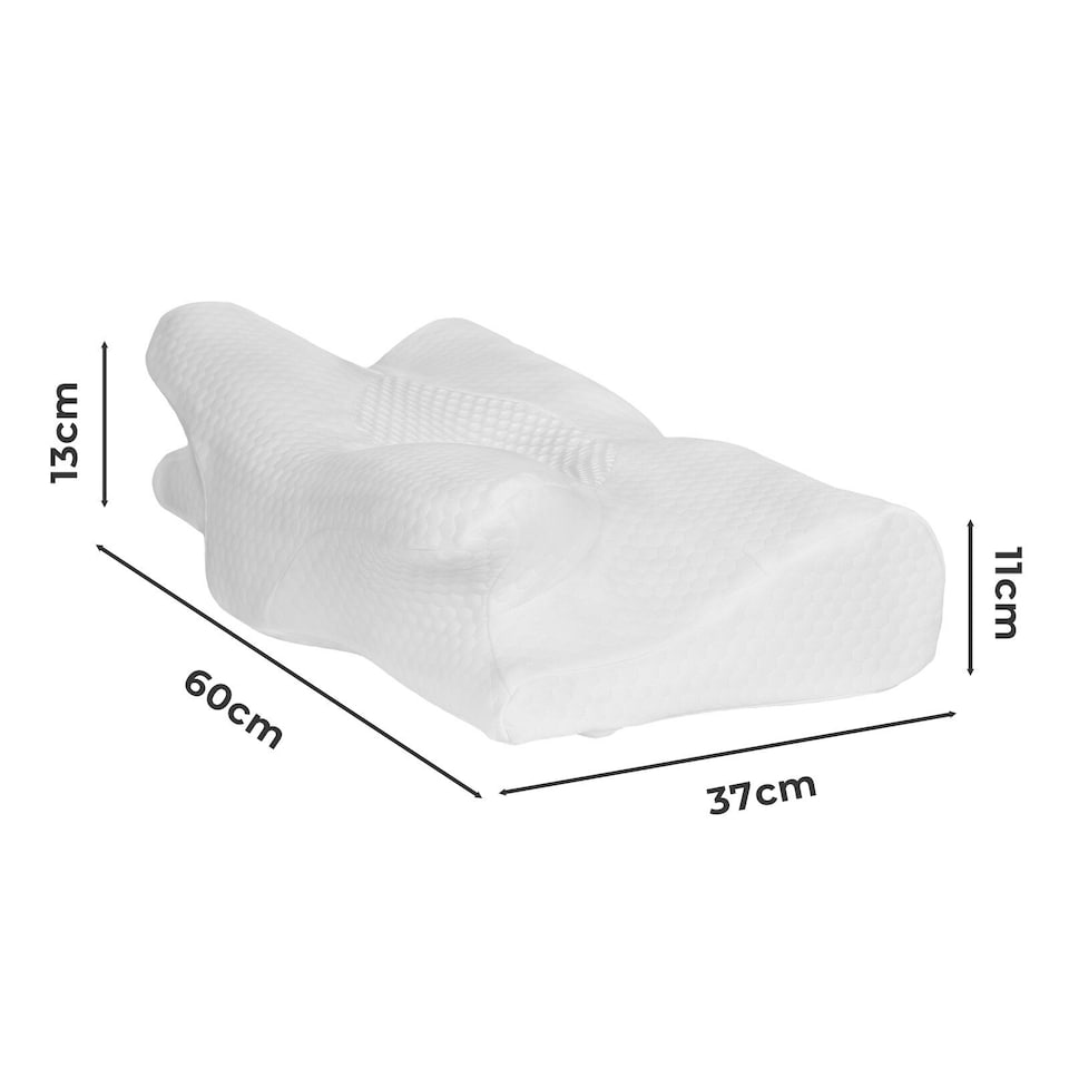 image 1 of Lavio Ergonomic Neck Pillow Memory Foam for Sleep Well Breathable Washable Cover