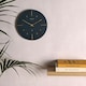 image 2 of Interval Resin Wall Clock 30cm - Navy & Gold Blue | Navy