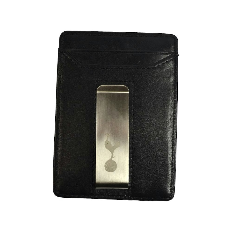 image 1 of Tottenham Hotspur FC Leather Money Clip Wallet - Black - One Size