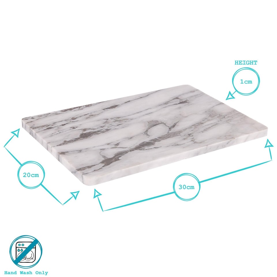 image 1 of Argon Tableware 12pc Marble Placemats & Square Coasters Set - White Kitchen Dining Table Mats Coaster Protector Place Mats Set | White | White | One Size | 12