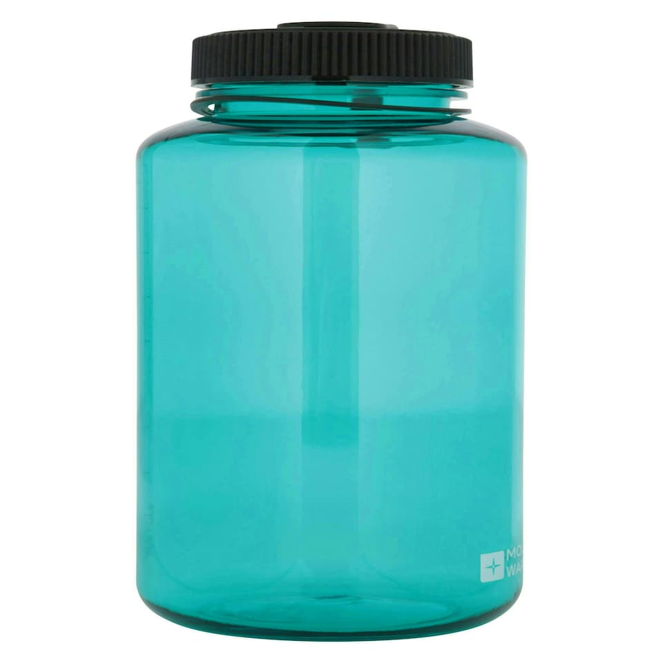 image 1 of Mountain Warehouse 1L Plastic Bottle with Wide Screw Top Leak Proof Lid BPA Free Blue | Teal