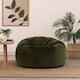 image 1 of Kingston Classic Velvet Bean Bag Chair Olive Green Bean Bags | Green | Olive Green | 1