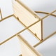 image 3 of Living and Home Modern Decorative Wall Mounted Storage Display Shelf- Gold