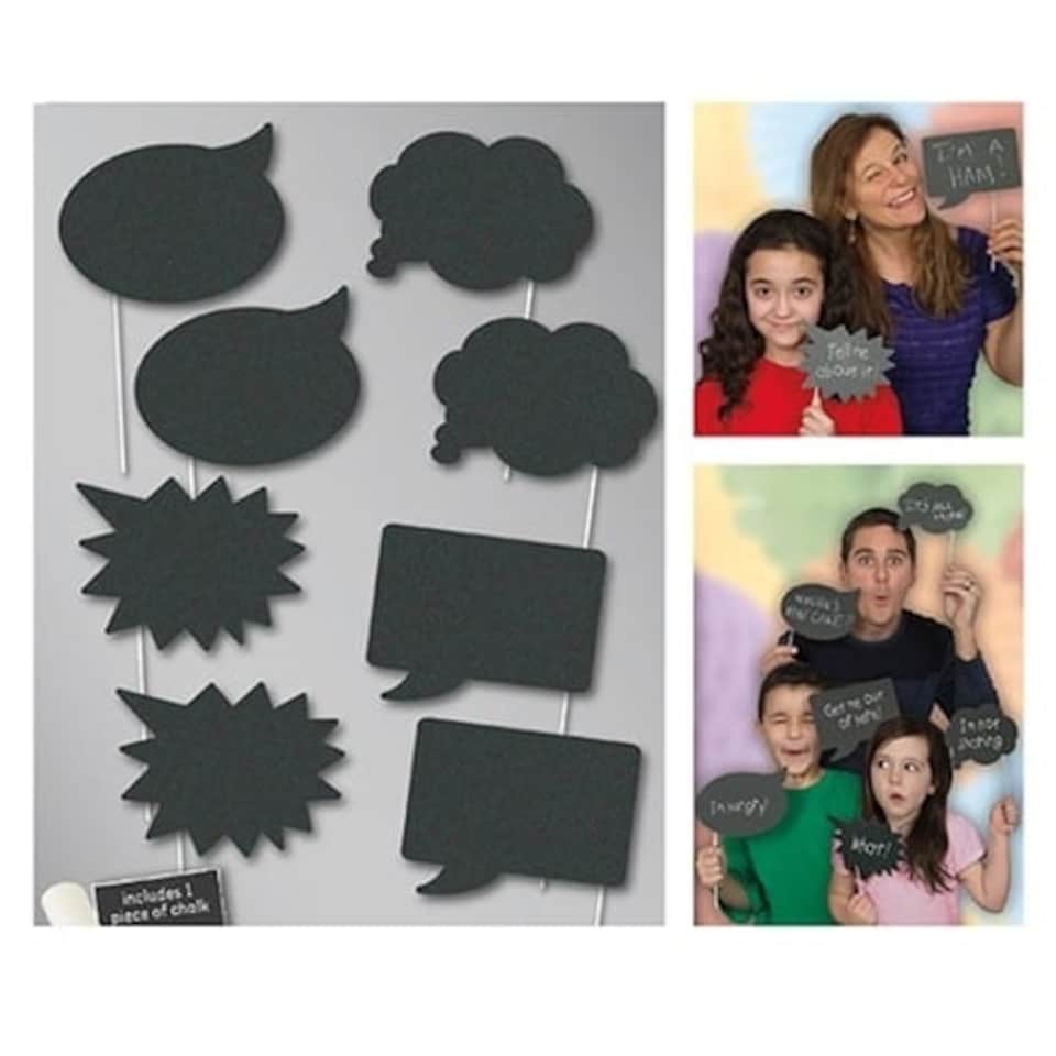 Chalk Board Photo Prop Accessories - Pack of 8