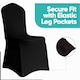 image 6 of Chair Cover Spandex Polyester Stretch, Flat Dining Slipcovers - 10pcs