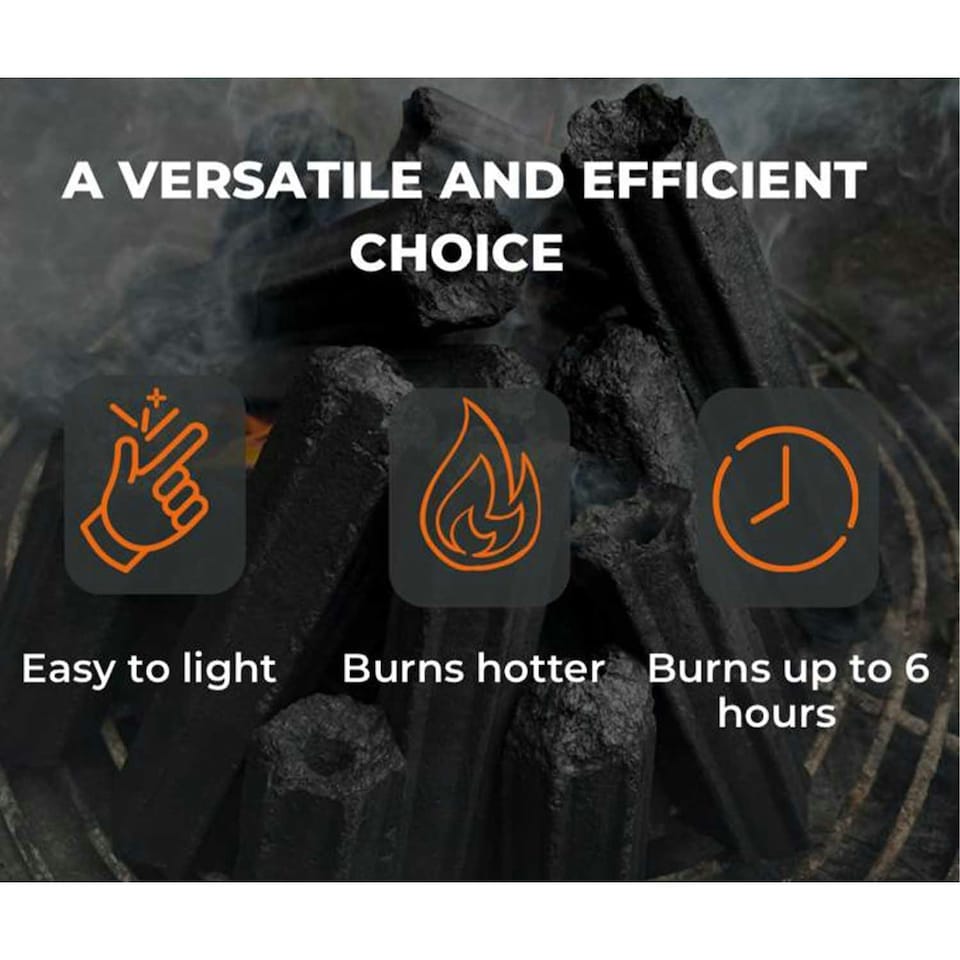 image 1 of Sumi Bincho Carbonised BBQ Grill Charcoal - 1 x 10kg Box