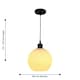 image 8 of First Choice Lighting Set of 2 Betchley White Ribbed Glass Globe with Black Pendant Fittings Black | White