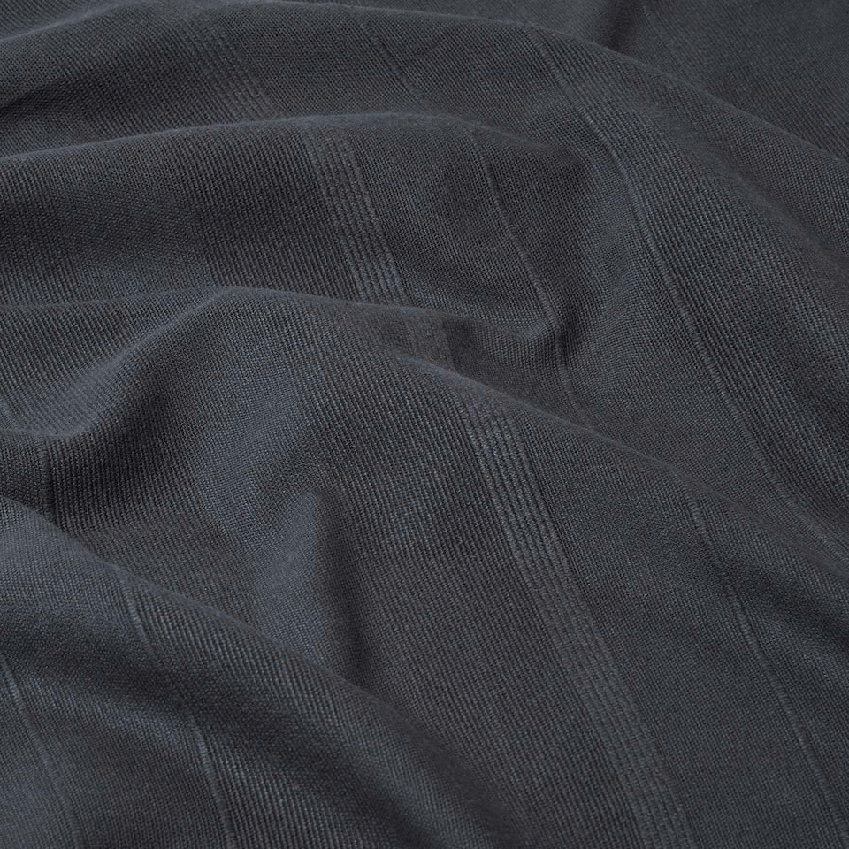 image 1 of Homescapes Cotton Rajput Ribbed Black Throw - 255 x 360 cm | Black
