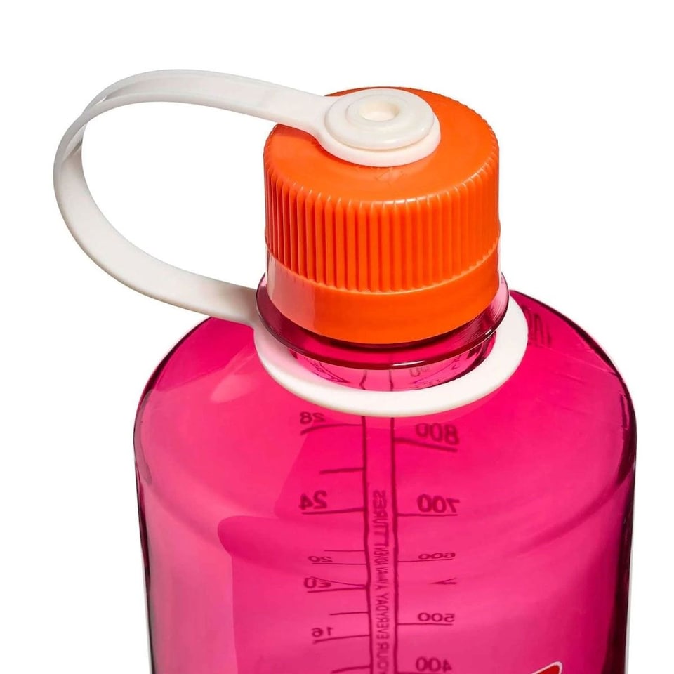 image 1 of Nalgene Narrow Mouth 1L Tritan Renew Water Bottle - Fuchsia Purple - Flame Cap