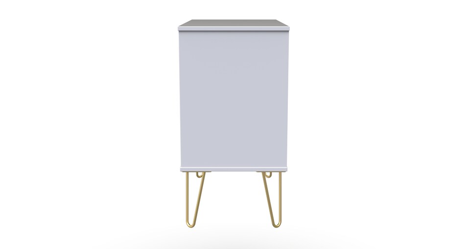 image 1 of Dallas 3 Drawer Chest of Drawers in Indigo Matt & White Matt (Ready Assembled) | Blue | Indigo Matt & White Matt