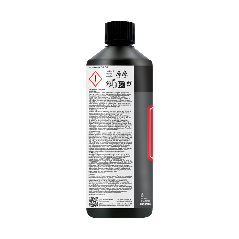 image 1 of Jenolite Non-Drip Thick Liquid Rust Remover - 500ml