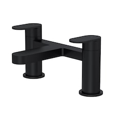 Cascade Round Deck Mounted Bath Filler Tap - Matt Black | Black | Matt Black | 1