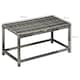 image 7 of Outdoor Coffee Table w/ Plastic Board Under the Full Woven Table Top, Grey