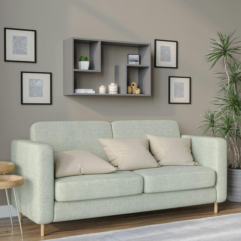 image 1 of Modular Wall Mounted Shelf Unit Grey | Unit Colour: Grey
