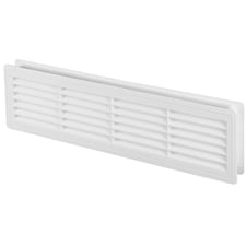 White 120x440mm Internal Door Plastic Ventilation Grille Air Vent Collar | White | White