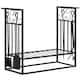 image 1 of HOMCOM Vintage Style Powder Coated Steel Firewood Log Rack Holder