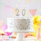 image 2 of Silver 8 Number Candle Party Cake Decoration Silver