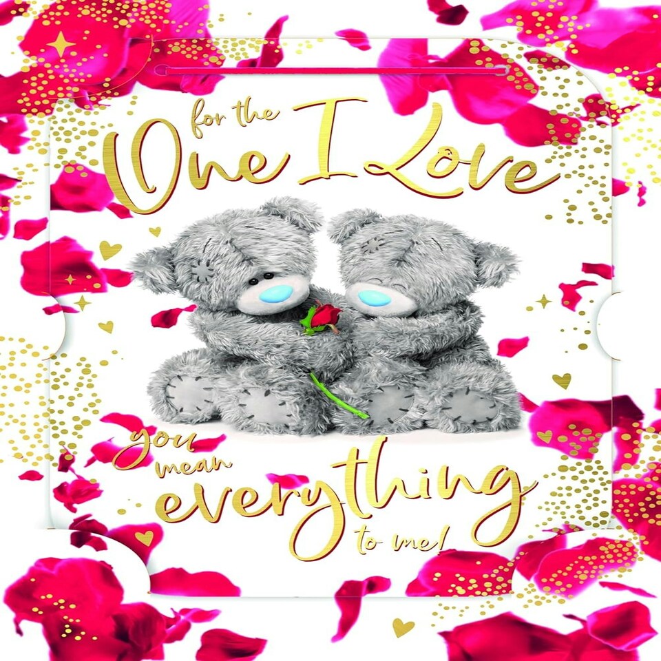 image 1 of Bears Sat With Rose One I Love Birthday Card